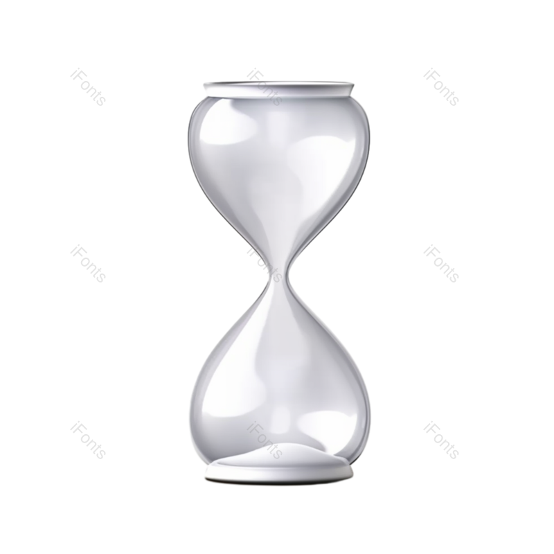 复古图片,沙漏元素,白色背景PNG,模板免抠素材